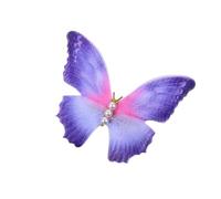 Artificial butterfly Tulle Hair Clips with Artificial Pearls. Gradient Wings in Multiple Colors. Great for Weddings or Daily Use. Lightweight Design. (Violet)