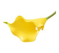 Artificial Calla Lilies in EVA, Realistic Faux Flowers for Home Decor, Wedding Centerpieces, Bridal Bouquets, Sturdy Stems, No Maintenance Needed, 47-48cm Height, for IDEAL for Events(Yellow)