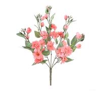Artificial Camellia Bouquet with Silk Material Buds Leaves and Stem Detail for Wedding Aisle Home Bedroom Decor Living Area and Portrait Props (Coral Pink)