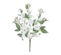 Artificial Camellia Bouquet with Silk Material Buds Leaves and Stem Detail for Wedding Aisle Home Bedroom Decor Living Area and Portrait Props (White)