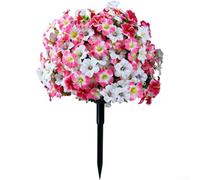 Artificial Camellia Flowers 55cm White Pink Mix UV Resistant Fake Silk Bloom for Wedding Centerpieces Home Decor Garden Patio