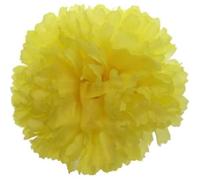 Artificial Carnation Flower Heads for Floral Foam - Realistic Frilled Petals for Funeral Tributes, Memorials & Wreaths - Weather Resistant - Packs of 36, 72 or 144 (Yellow, 144 Pack)