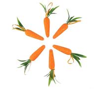 Artificial Carrots Fake Vegetables for Home Decor Easter Party Supplies Plastic Simulation Food Props Living Room Bedroom Office Decoration Set(6PCS)