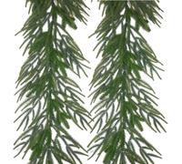 Artificial Cedar Fall Leaves Pine Branches 4.9ft. Realistic Faux Pine Stems DIY Waterproof Christmas Greenery Xmas Wreath Home Garden Decor