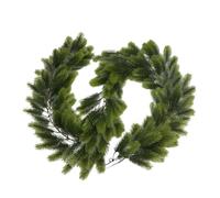 Artificial Cedar Garland - 200 cm Christmas Garland with Thick Soft Pine Branches | Easy Care, Realistic Looking Synthetic Rattan Vine, Various Colours for Fireplace, P