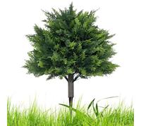 Artificial Cedar Topiary Trees - 60 cm Artificial Cypress | Artificial Cedar Topiary Tree for Outdoor Use | Artificial Cedar Topiary Trees - Faux Ceder Topiary Trees | 2ft Cypres