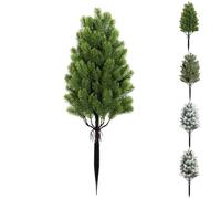 Artificial Cedar Topiary Trees with Ground Spike,Artificial Cedar Topiary Ball Trees,Outdoor Indoor Faux Pine Shrubs Plants,Fake Bushes Shrubs Plant Christmas Artificial Plants for Front Porch Garden