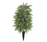 Artificial Cedar Topiary Trees with Ground Spike for Garden (Green 4, 60cm)