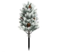 Artificial Cedar Topiary Trees with Ground Spike, UV Resistant Greenery Plant for Outdoor Planters, 21.6 Inch, Indoor Outdoor Plant for Front Porch, Door, Office, Garden Decor