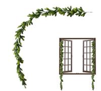 Artificial Cedar Wreath,Hanging Artificial Plant Ornament | Artificial Cedar Garland Christmas Decoration - For Window Wall Table Staircase Stove Compilation Student Graduation Birthday