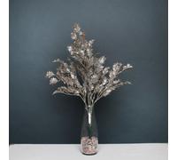 Artificial Champagne Glitter Holly Bush. H52 Cm