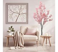 Artificial Cherry Blossom Tree, 180cm Realistic Blooming Cherry Tree with Silk Flowers & Natural Wood Trunk, Large Pink Blossom Plant for Home Office Wedding Party Decor, Decorative Artificial Flora