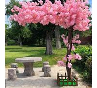 Artificial Cherry Blossom Tree Cherry Tree Handmade Exhibition Layout Shopping Wedding Party Indoor And Outdoor Decoration Pink Fake Wishing Tree,002,200×200cm