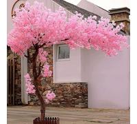 Artificial Cherry Blossom Tree Fake Cherry Simulation Wishing Tree Indoor for Outdoor Home Wedding Hotel Shopping Mall Decor,Pink,150x100cm