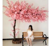 Artificial Cherry Blossom Tree - Fake Silk Flower Plant with Real Wood Stems for Events, Restaurants, Malls - 1.8m Height