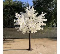 Artificial Cherry Blossom Tree for Indoor Wedding Decorations, Large Fake Tree with White Blossoms