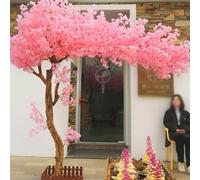Artificial Cherry Blossom Tree Handmade Gorgeous Fake Vines Flowers for Home Wedding Party Garden Office Christmas Decoration for Indoor And Outdoor,Pink,250x250cm