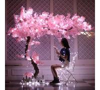 Artificial Cherry Blossom Tree, Handmade Light Pink Cherry Tree with Blossom Branches,cherry blossom,Suitable for large shopping malls, weddings, indoor and outdoor,05,300×300cm