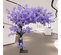 Artificial Cherry Blossom Tree Handmade Light Pink Cherry Tree with Blossom Branches Fake Vines Flowers For Restaurant Mall Home Wedding Party Garden Christmas Decoration,F,160×160cm