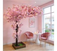 Artificial Cherry Blossom Tree, Handmade Light Pink Flower Vines for Home, Office, Wedding, Party, Birthday, Christmas, 7.5ft Tall, Perfect Decorative Accent