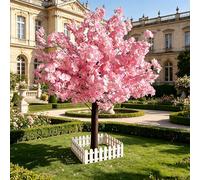 Artificial Cherry Blossom Tree, Large Realistic Blooming Flower Tree for Indoor Outdoor DIY Decor, Perfect for Weddings, 120CM High, Natural Look