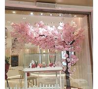 Artificial Cherry Blossom Tree Large Simulation Sakuras Tree Fake Cherry Blossom Tree Artificial Plants Decoration Indoor Outdoor Party Restaurant,Pink,200x150cm