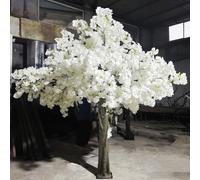 Artificial Cherry Blossom Tree - Lifelike White Silk Flowers for Indoor Outdoor Decor - Perfect for Restaurants, Shopping Malls, Events, 1.8m Height
