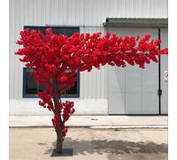 Artificial Cherry Blossom Tree, Realistic Silk Tree in Pot, Decor for Home, Office, Living Room, Bedroom(Red Rot,2.5x2m)