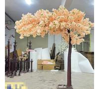Artificial Cherry Blossom Tree, Shopping Mall Wishing Tree Indoor and Outdoor Decoration Internet Celebrity Landscaping Fake Trees(F,3M)