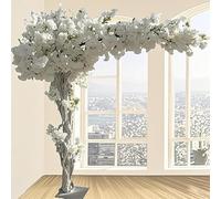 Artificial Cherry Blossom Tree Stunning Artificial Cherry Blossom Tree for Weddings Indoor Outdoor Decor Lifelike Pink Floral Decoration,White,59.06in * 47.24in