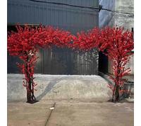 Artificial Cherry Blossom Tree Stunning Artificial Cherry Blossom Tree for Weddings Indoor Outdoor Decor Lifelike Pink Floral Decoration,Red,78.74in * 59.06in
