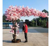 Artificial Cherry Blossom Tree - Stunning Weeping Cherry Tree Decor Peach Blossoms Tree Replica | Realistic Fake Flowers by Garden Plants,1.8x1.5m/5.9x4.9ft