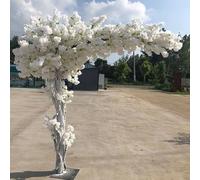Artificial Cherry Blossom Tree, Tree Large Simulation Sakura, Stunning White Sakura Flowers, Indoor/Outdoor Hotel Decoration Width,001,250x250cm