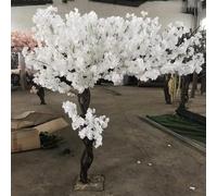 Artificial Cherry Blossom Tree with Natural Wood Trunk and Lifelike Flowers for Home Office Party Wedding Decor