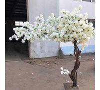 Artificial Cherry Blossom Tree with Realistic Wood Stems for Decorative Use in Events and Commercial Spaces (White 2×2m)
