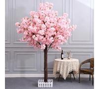 Artificial Cherry Blossom Trees, Fake Plants Decor, Pink Artificial Flowers, for Wedding Party Christmas Garden Indoor & Outdoor(Pink,150cm/4.9ft)