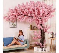 Artificial Cherry Blossom Trees for Indoor Outdoors | Handmade Fake Cherry Blossom Tree for Living Room Wedding Shopping Hotel Restaurant Home Decor, Extension