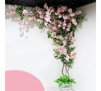 Artificial Cherry Blossom Trees for Outdoors - Fake Flower Vine for Indoor Wedding and Rattan Ceiling Wall Decor
