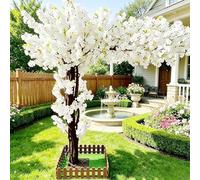 Artificial Cherry Blossom Trees, Handmade Simulation Tree Large Cherry Tree, Stunning Lifelike Handmade Light Pink Tree, For Christmas Decoration for Indoor and Outdoor,B,1.5 * 1.5m/4.9x4.9ft