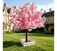 Artificial Cherry Blossom Trees Japanese Artificial Cherry Blossom Tree Handmade Cherry Blossom Artificial Flowers for Indoor Outdoor Wedding Decor, Pink,180CM*6ft/150CM*5ft