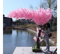 Artificial Cherry Blossom Trees Pink Artificial Cherry Blossom Tree - for Indoor/Outdoor/Party/Restaurant/Mall Artificial Plant,1.2x1m/3.9x3.2ft