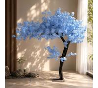 Artificial Cherry Blossom Trees Pink Handmade Light Pink Cherry Tree with Blossom Branches Fake Vines Flowers For Home Wedding Party Garden Christmas Decoration,01,2.5x1.5m
