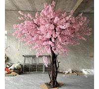 Artificial Cherry Blossom Trees Pink - Large Silk Peach Tree Handmade Light for Indoor/Outdoor Home, Office, Party, Wedding(002,1.6x1.6m)