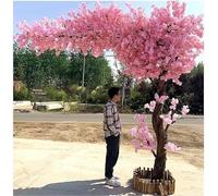 Artificial Cherry Blossom Trees Pink - Large Silk Peach Tree Handmade Light Pink Tree Indoor Outdoor Home Office Party Wedding,2.5x2m/8.2x6.6ft