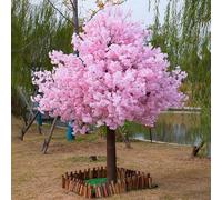Artificial Cherry Blossom Trees Pink - Large Silk Peach Tree Handmade Light Pink Tree Indoor Outdoor Home Office Party Wedding,01,2.3x2m