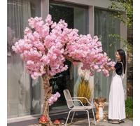 Artificial Cherry Blossom Trees Pink, Wishing Tree For Weddings & Home Decor Tall Fake Plant ，Easy To Assemble(1.8x1.5m/5.9x4.9ft)