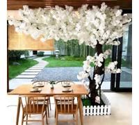 Artificial Cherry Tree Large Pink Plant Artificial Cherry Tree Large Pink Handmade Gorgeous Fake Vines Flowers For Home Wedding Party Garden,03,1x0.6m