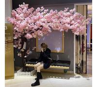 Artificial Cherry Tree, Large Simulated Cherry Tree, Artificial Japanese Pink Cherry Tree, for Home, Office, Bedroom,1.8x1.5m/5.9x4.9ft
