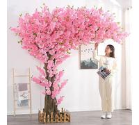 Artificial Cherry Tree, Peach Wishing Tree for Indoor and Outdoor, Large Plant, Blossom Stunning Plum Decoration Landscape(2.5 * 2米/98 * 78in)