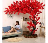 Artificial Cherry Tree with Blossom Branches Christmas Decoration Large Pink Plant Wishing Tree Handmade Fake Silk Flower Party Restaurant Mall Decoration,2,150cm*100cm